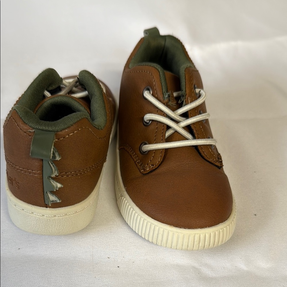 Carter's Brown Sneakers with Green Highlights
